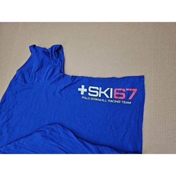 Polo Ralph Lauren Shirt Mens 2XL Suisse Slalom Racing Ski67 Blue Long Sleeve - Picture 8 of 8